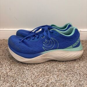 Topo Athletic Atmos Blue Aqua Running Shoes Womens Size 9.5